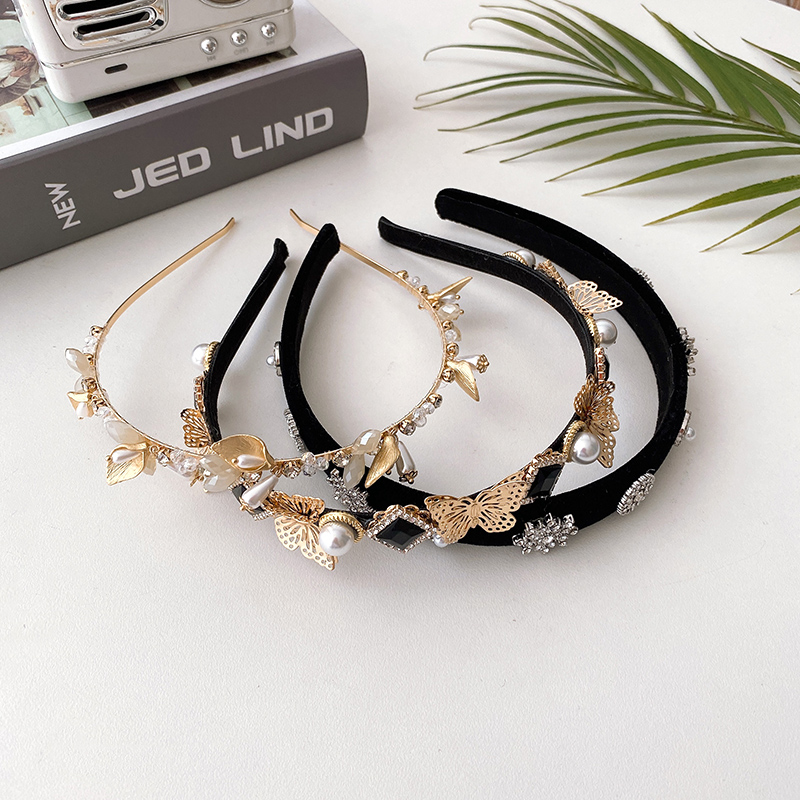 Băng đô phối kim cương nhân tạo phong cách thu đông thời trang Hàn Quốc cho nữ