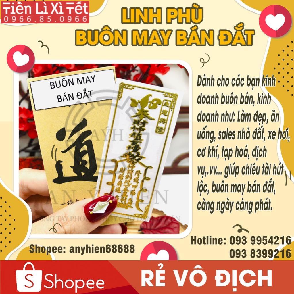 Lá dán Buôn may bán đắt( Đã trì chú, Decal linh phù dán điện thoại- GIÁ SỈ)
