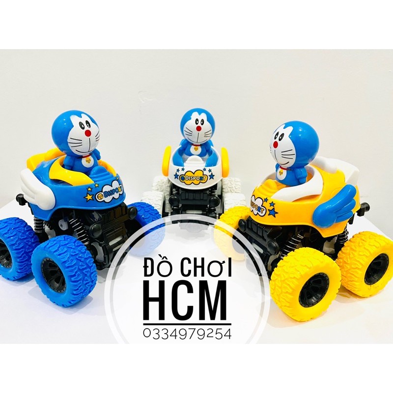 Đồ chơi xe địa hình doremon giảm sốc, nhào lộn và chạy đà cực mạnh dành cho bé thích mô hình xe