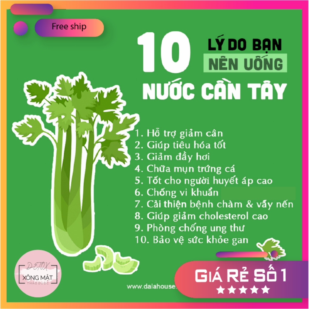 [SALE] 100 gr Bột cần tây sấy lạnh – giảm cân an toàn tặng bình thủy tinh 500ml