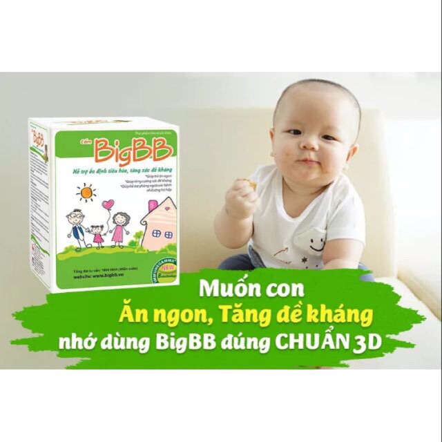 BigBB giúp trẻ ăn ngon tăng sức đề kháng, ít ốm vặt, giảm nguy cơ mắc bệnh về đường hô hấp