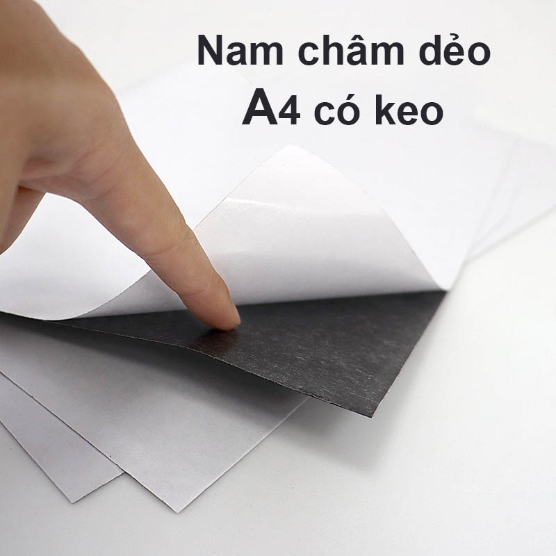 Nam Châm Dẻo A4 Có Keo Dán Loại Dày 1mm Giá 1 Tấm