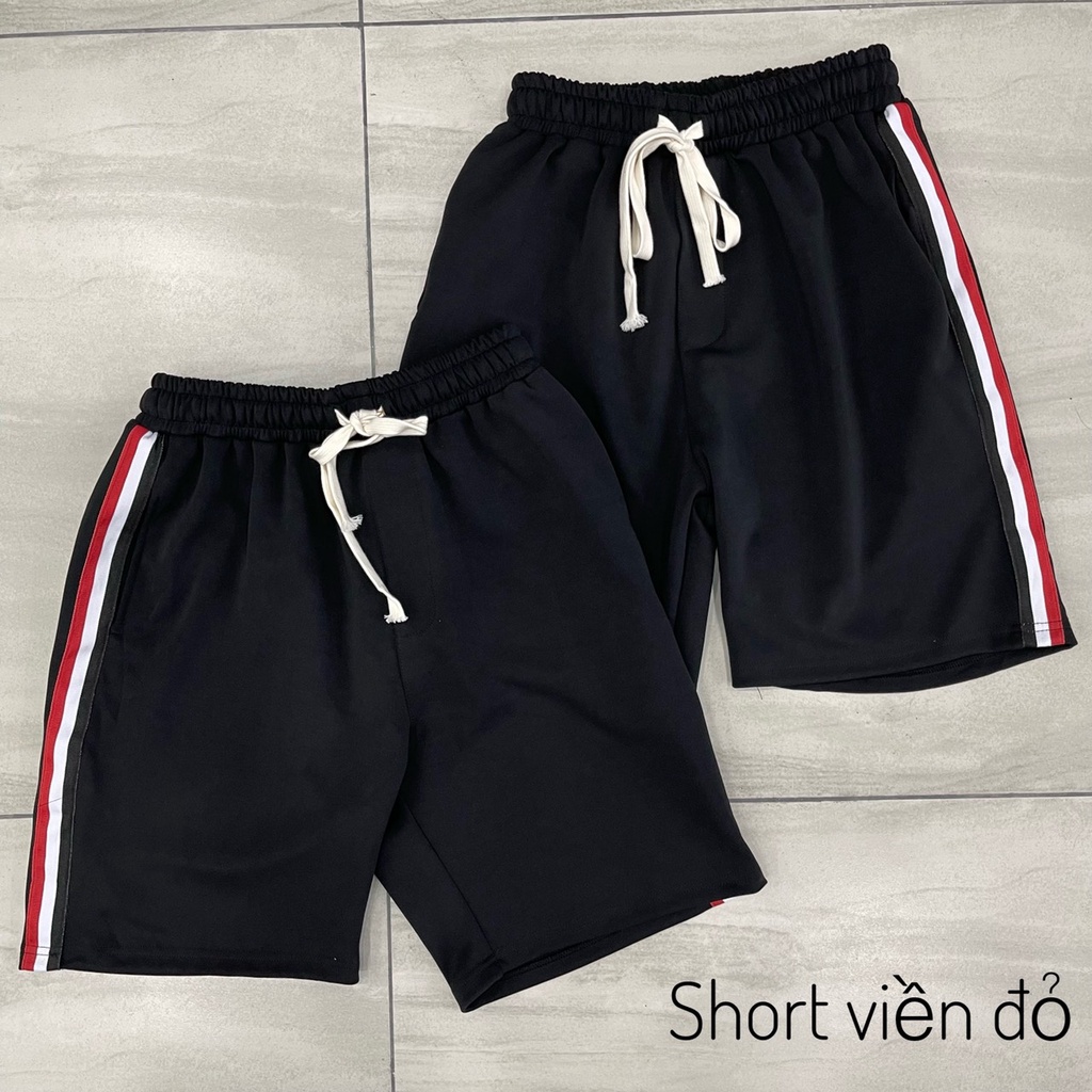 Quần short dây   Viền  thể thao chất poly nam nữ