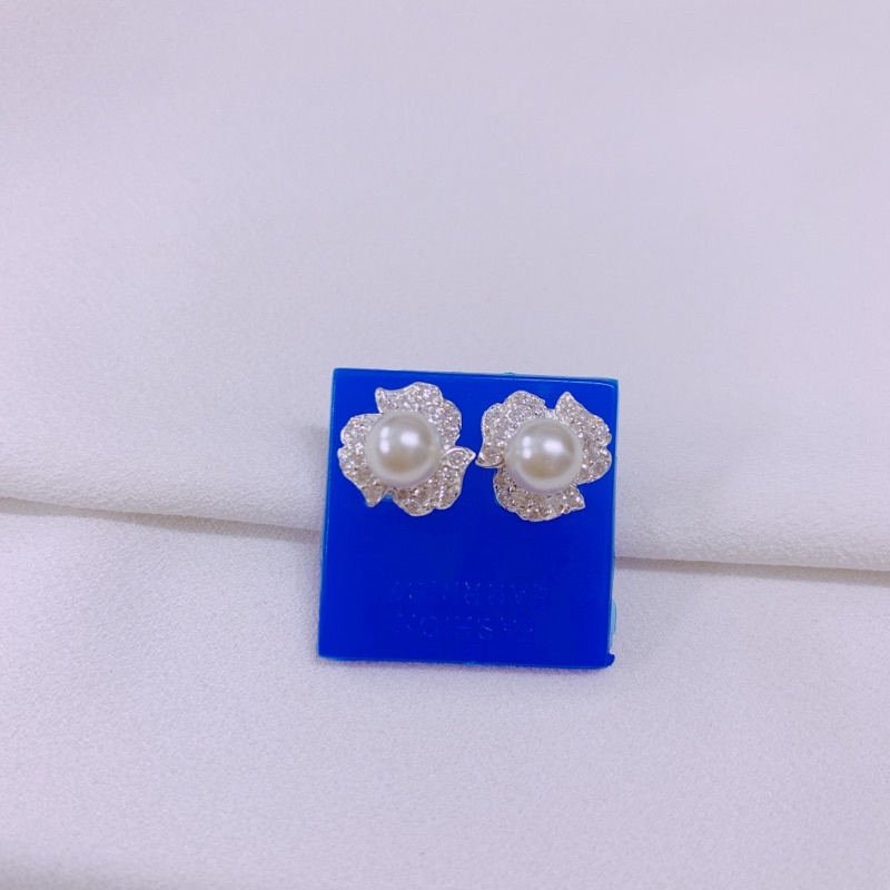 Bông tai nụ hoa 3 cánh hàng đẹp LINH MIU SILVER