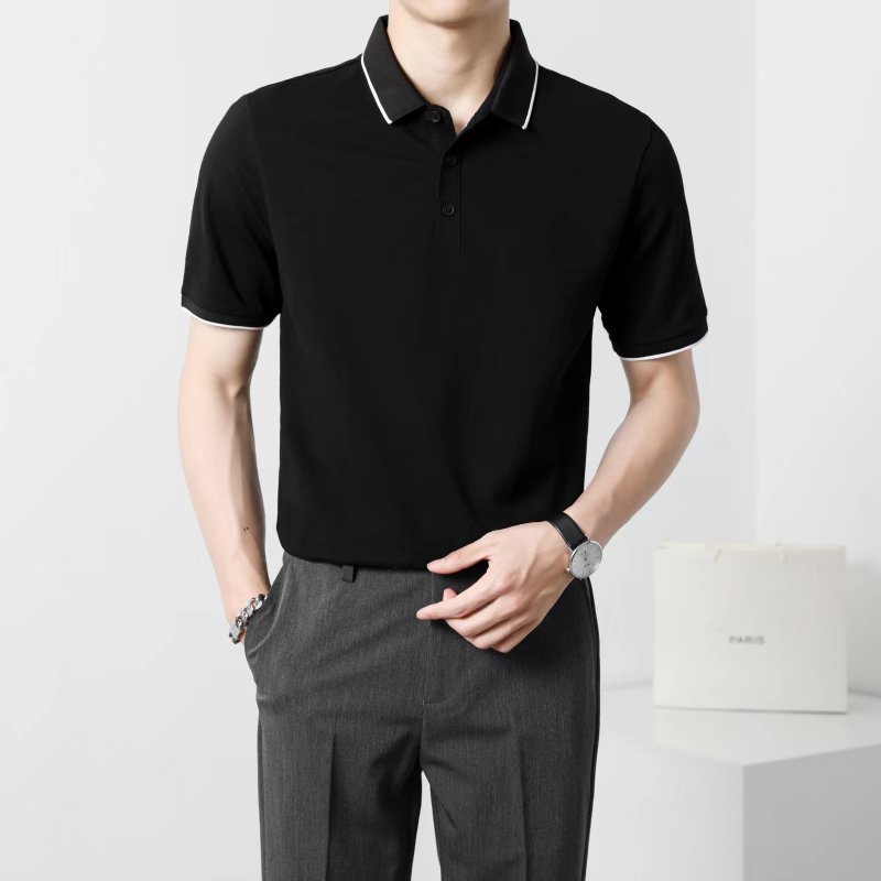 Áo Thun Polo Tay Ngắn Dáng Rộng Màu Sắc Đơn Giản Thời Trang Mùa Hè Cho Nam Giới Có 4 Màu Size M-2XL