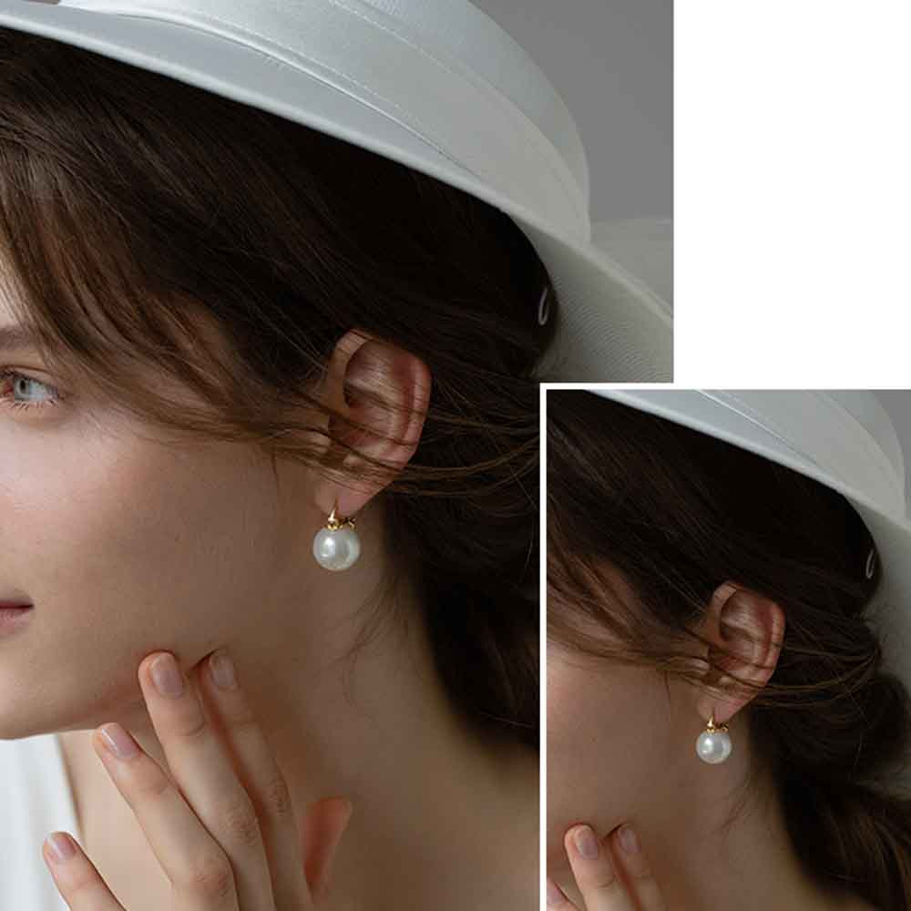 Bông Tai Đính Ngọc Trai Nhân Tạo Phong Cách Hàn Quốc