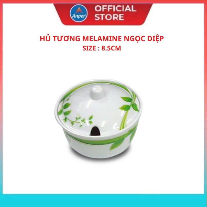 Bộ tô chén bát dĩa nhựa Melamine ANPER hoa Ngọc Diệp sang trọng nhựa cứng nhật hàn cao cấp an toàn với sức khỏe