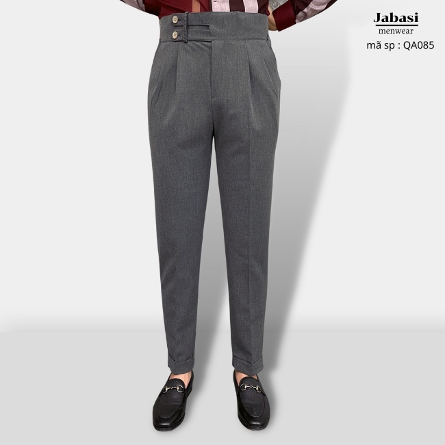 Quần âu cạp cao nam Jabasi menwear mã sp QA085 kiểu dáng hàn thiết kế trẻ trung tôn dáng chất liệu vải đẹp co giãn | BigBuy360 - bigbuy360.vn