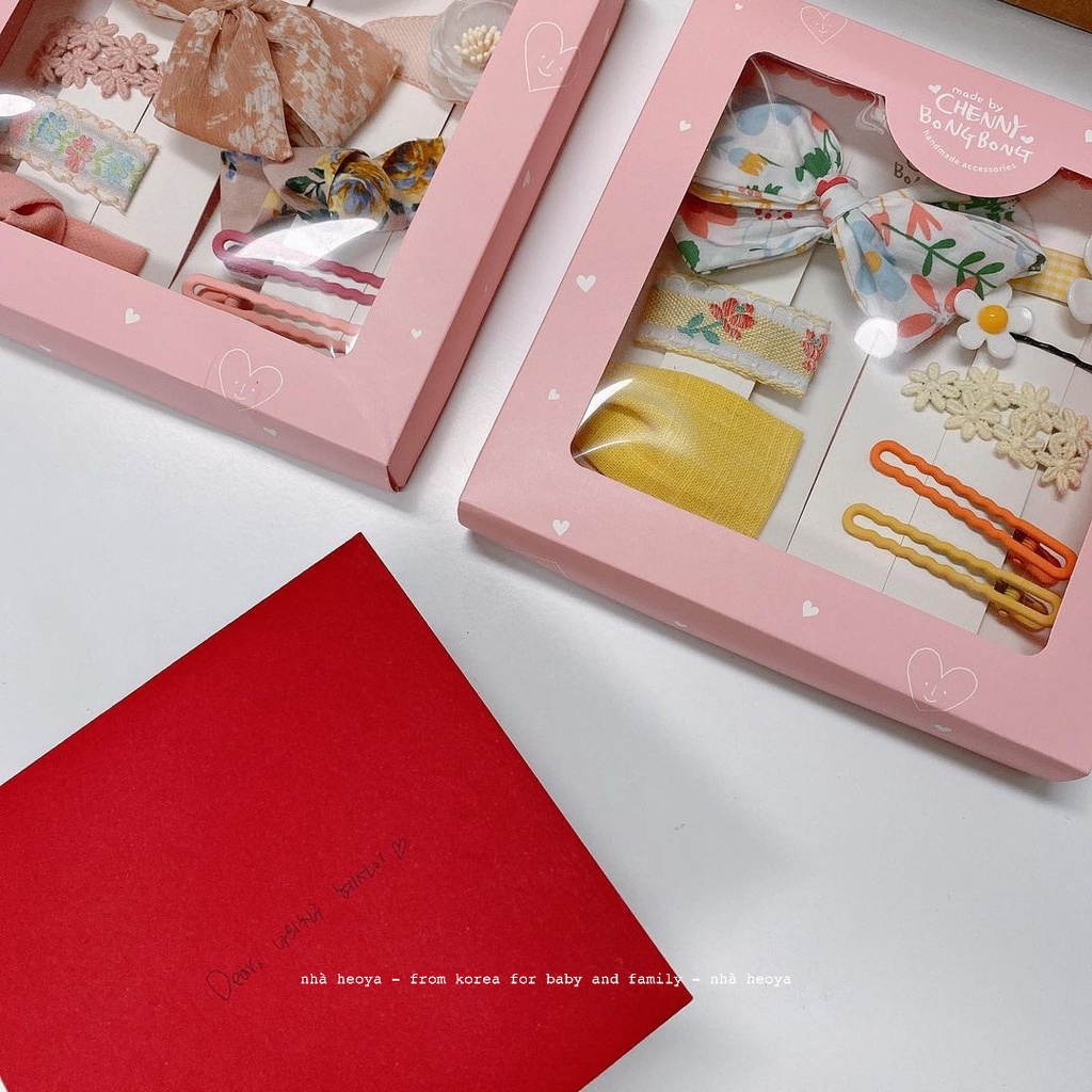 SET KẸP TÓC CHENNY BONGBONG CHO BÉ GÁI MADE IN KOREA