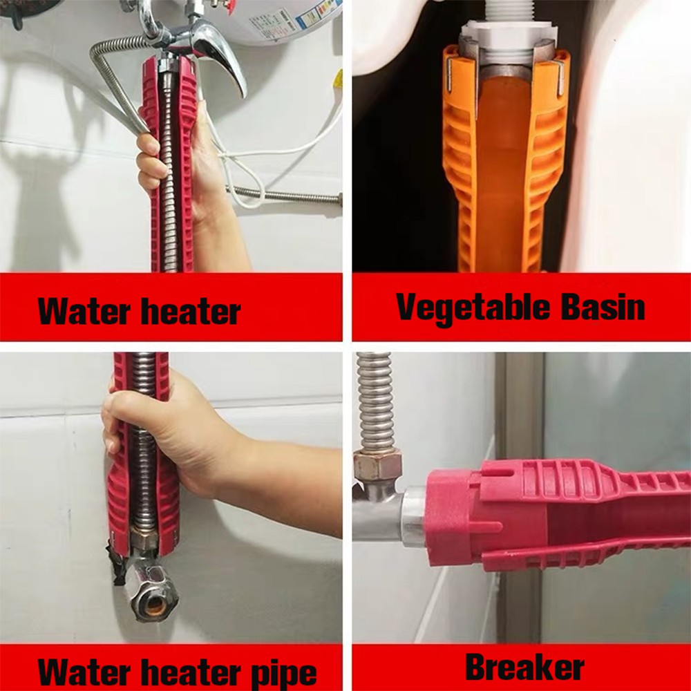 8 Trong 1 Cờ lê chống trượt Nhà bếp Sửa chữa Chậu rửa Cờ lê trong phòng tắm Lắp ráp vòi lắp đặt hệ thống ống nước Cờ lê lắp đặt hệ thống ống nước Dụng cụ gia đình