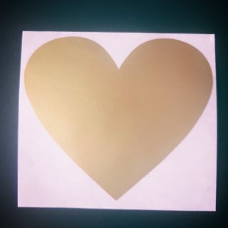 Sticker cào nhũ vàng hình trái tim làm thiệp, scrapbook
