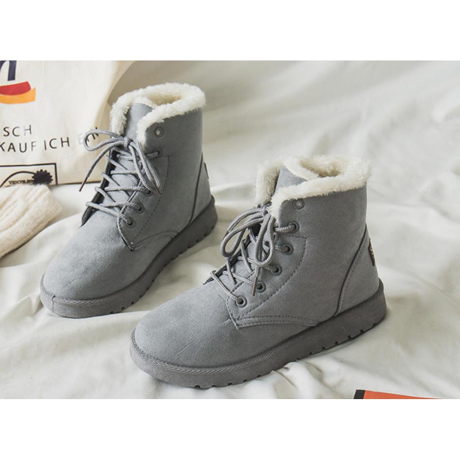 Boots Nữ Lót Lông Mùa Đông Siêu Ấm - Giày Boots Nữ Phong Cách Hàn Quốc | BigBuy360 - bigbuy360.vn