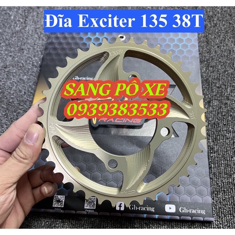 Đĩa tải nhôm cực bền 7075 cho Exciter, Winner, Sonic, RS, Satria,Yaz sp cao cấp