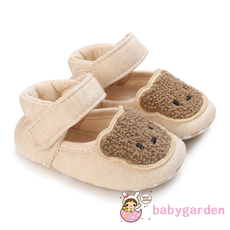 Giày Chống Trượt Thoáng Khí In Hình Thỏ/Gấu Hoạt Hình Cho Bé 0-12 Tháng Tuổi