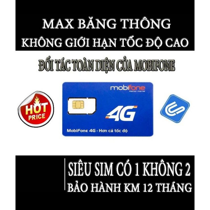 Sim 4g VBP51 MOBI MAX 4G 12 THÁNG
