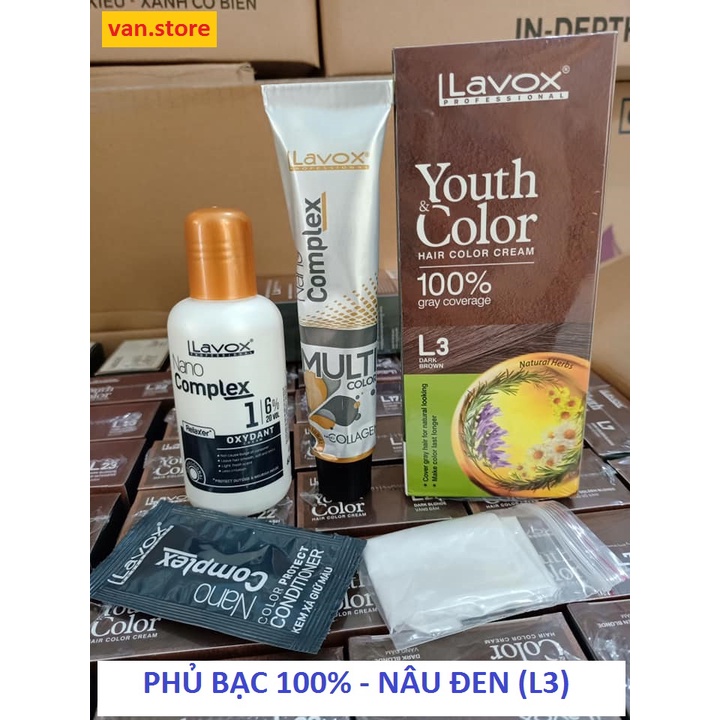 NHUỘM PHỦ BẠC CAO CẤP LAVOX  60MLx2