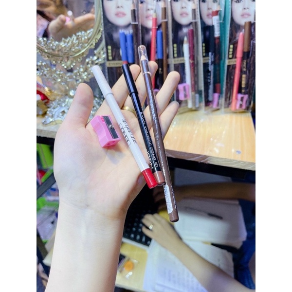 Bộ 3 chì kẻ mắt môi mày kèm gọt siêu mịn không thấm