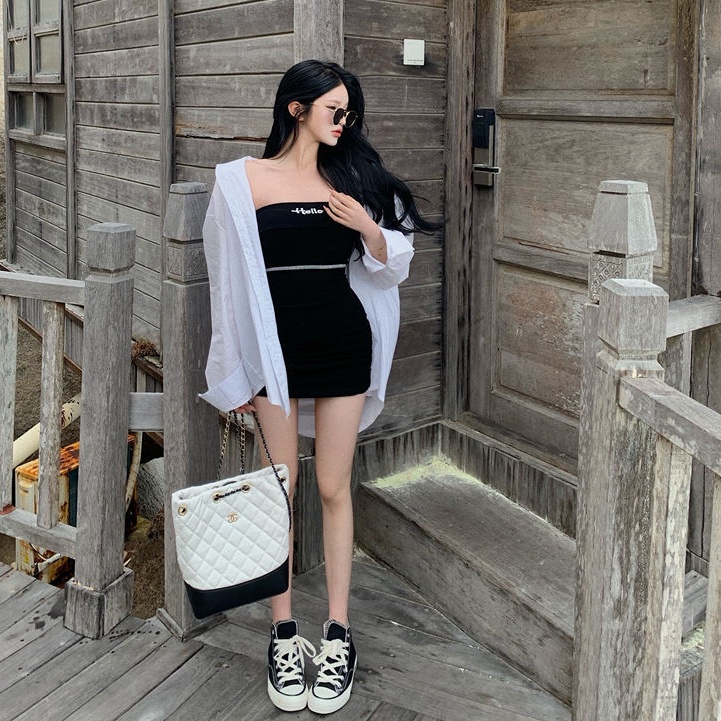 Đầm/ Áo sơ mi PERTY chống nắng phong cách thời trang Hàn Quốc dành cho nữ