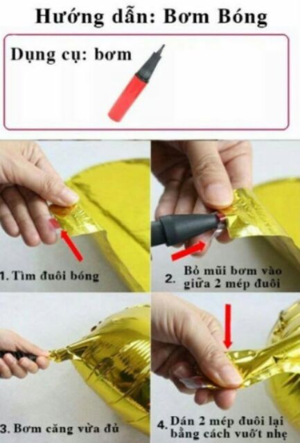 BƠM BONG BÓNG - bơm tay tiện lợi, dễ sử dụng