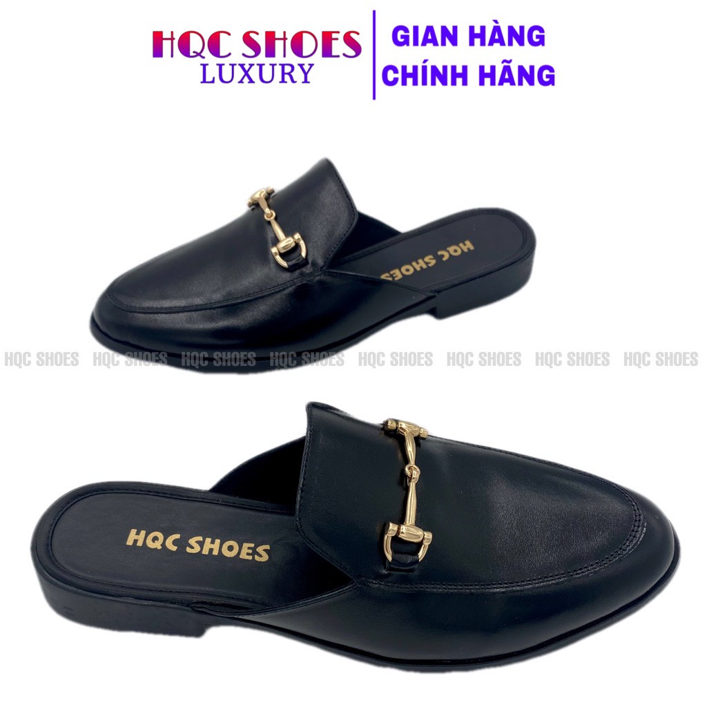 Giày sục nam da bò đế cao su đúc phong cách trẻ trung lịch lãm HQ0105
