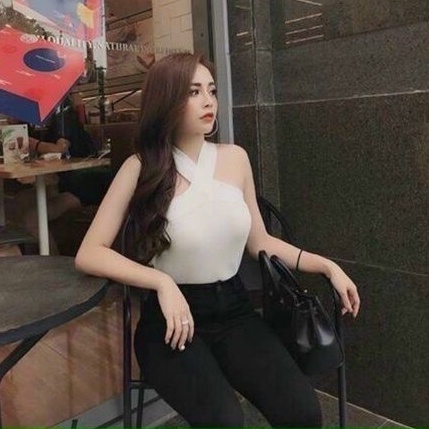 Áo thun chéo trước sau chữ X sang chảnh-A15