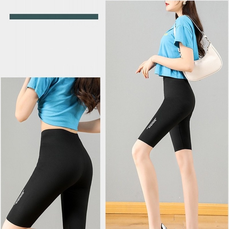 L/xl Quần Legging Tập Yoga Lưng Cao Định Hình Cơ Thể Màu Trơn Bằng Lụa Băng Không Đường May Độ Co Giãn Cao Dành Cho Nữ