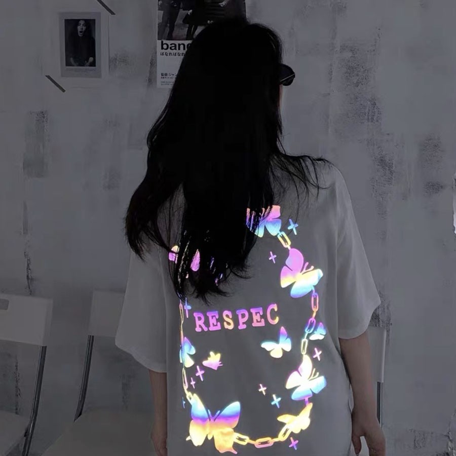 Áo thun phản quang 7 màu tay lỡ Nam Nữ Buffely Pro