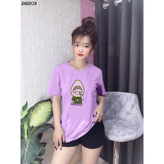 [Mẫu mới] Đồ bộ mặc nhà cao cấp quần đùi trơn áo in hình trái bơ cực cute - DBD28