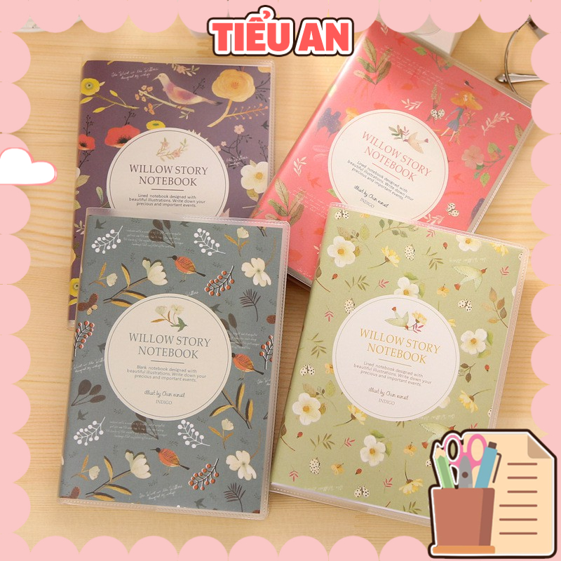Sổ tay note mini hình hoa 9x13 cm - Ghi chú nhanh (2 Loại: Logo Tròn &amp; Logo Vuông) 64 Trang
