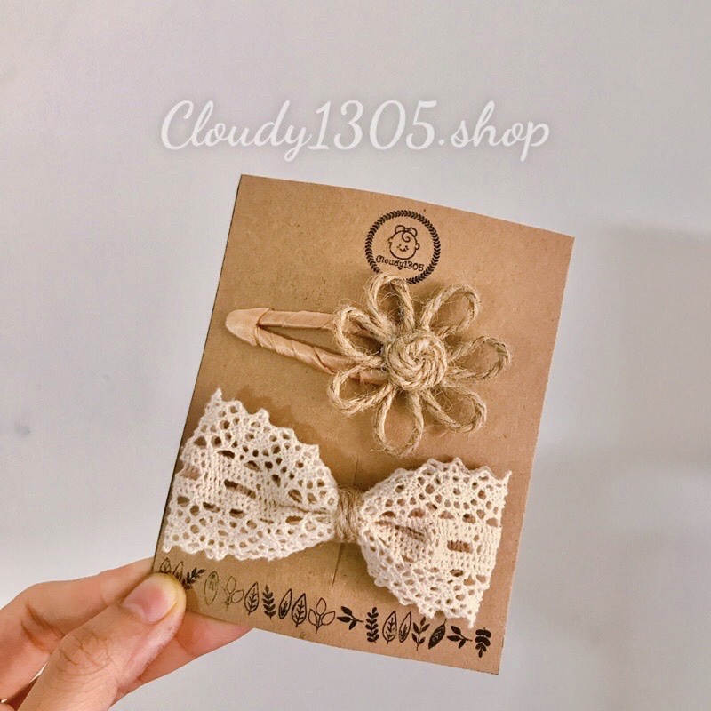 Set 2 kẹp phong cách vintage cực kì dễ thương