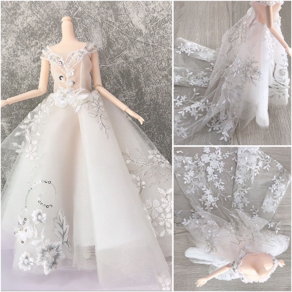 Váy Đầm Váy Cưới Thiết Kế dành riêng cho búp bê 30cm