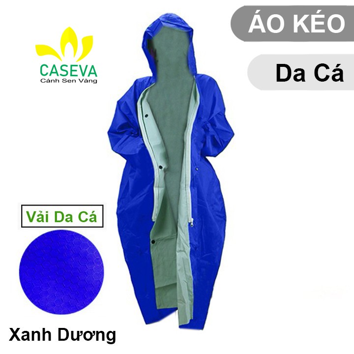Áo Mưa Măng Tô Nữ BÍT Kín Có Dây Kéo Khóa