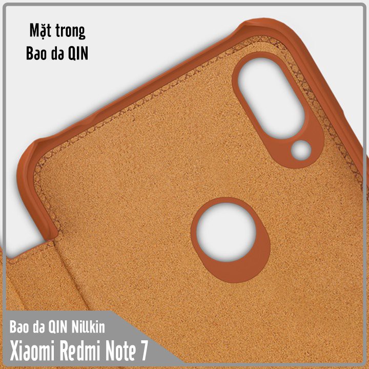 Bao da cho Xiaomi Redmi Note 7 2019 hiệu Nillkin QIN leather chính hãng