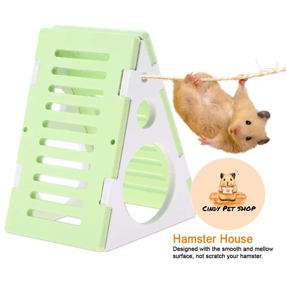 Nhà ngủ lắp ráp cầu tuột leo núi cho Hamster