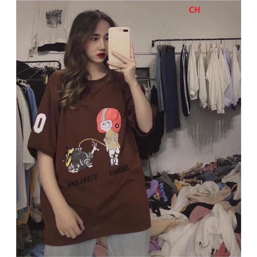 Áo thun tay lỡ UNISEX nam nữ from rộng- Áo phông ngắn tay in hình cậu bé tè bậy chất cotton phong cách hàn quốc