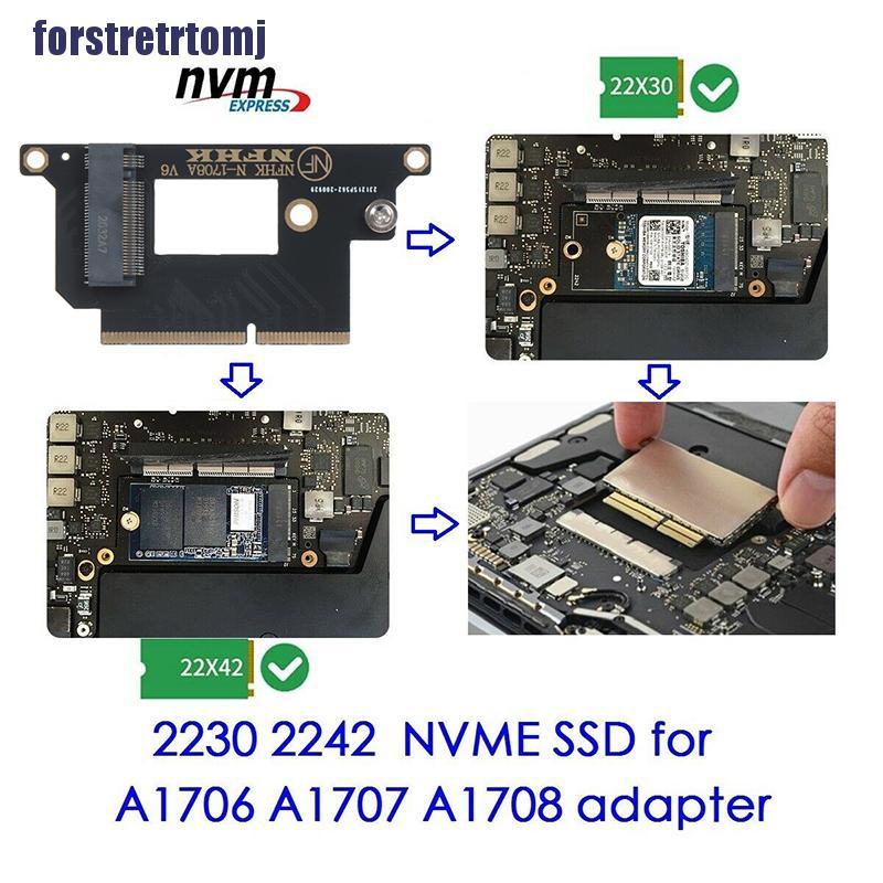 Đầu chuyển đổi nâng cấp NVMe M.2 NGFF SSD cho MacBook Pro A1708 13" 2016-2017 | WebRaoVat - webraovat.net.vn