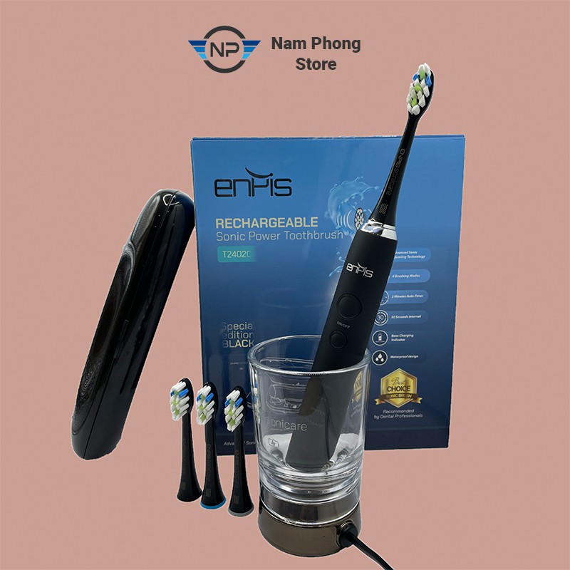 Bàn chải đánh răng điện SMART LUX chính hãng ENPIS, IPX7, sạc cảm ứng , Sonic Electric Toothbrush, bảo hành 12 tháng