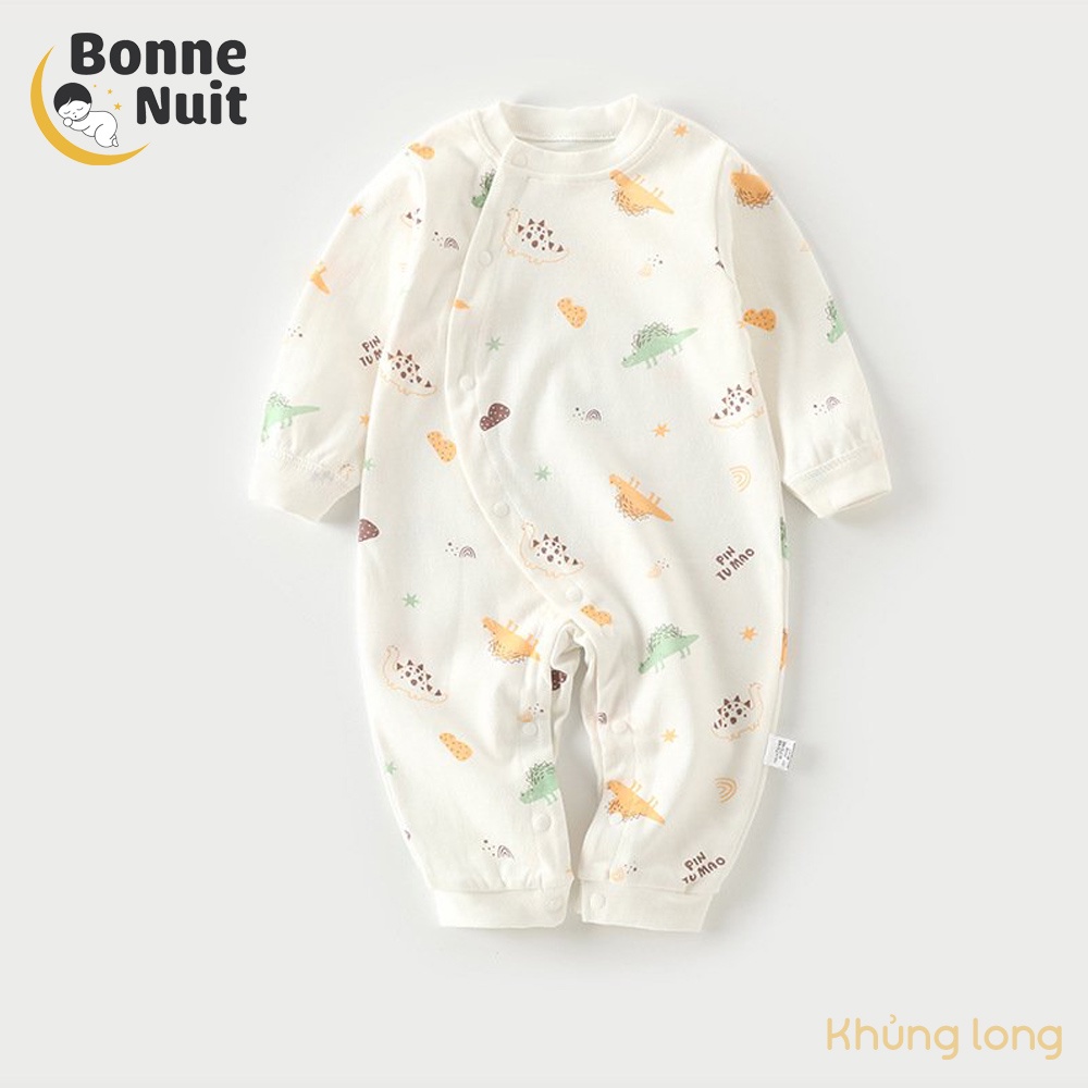 Bộ dài tay sơ sinh cúc bấm  Giá sốc  Bodysuit Colorful siêu xinh cho bé chất liệu Cotton mềm mại, thoáng khí