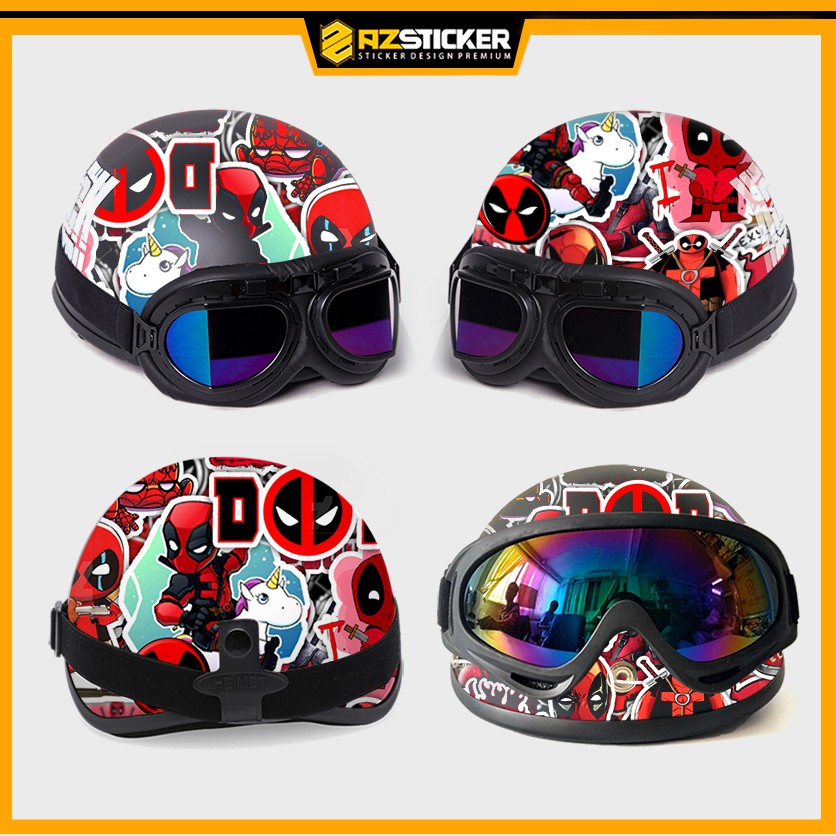 Sticker Deadpool Dán Laptop Điện Thoại Mũ Bảo Hiểm Chống Thấm Nước | STK77 | Hình Dán Trang Trí Sticker Marvel Đẹp