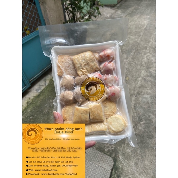 Khay mix 6 Viên Thả Lẩu Eb cao cấp - 500g tặng kèm sốt chấm