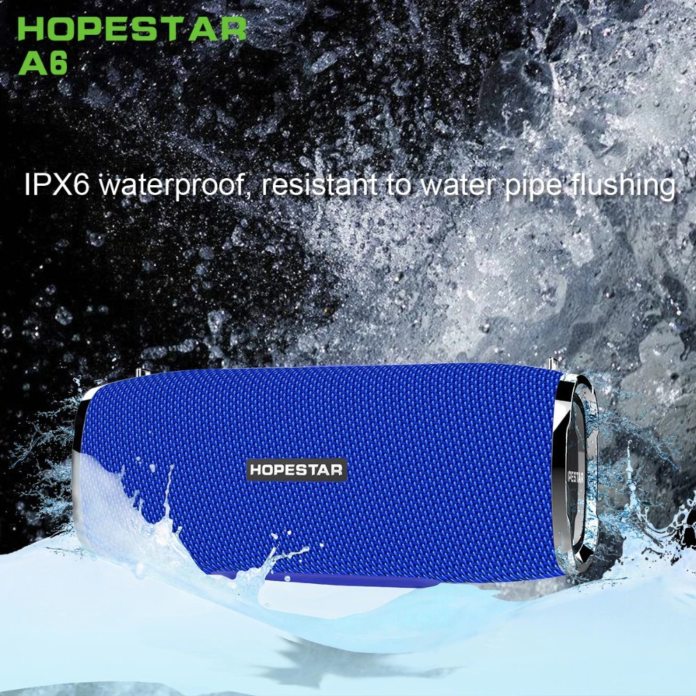 Loa bluetooth không dây di động Hopstar A6 Party - Loa siêu bass, Công suất 30W, chống nước chuẩn IPX6 đèn led độc đáo