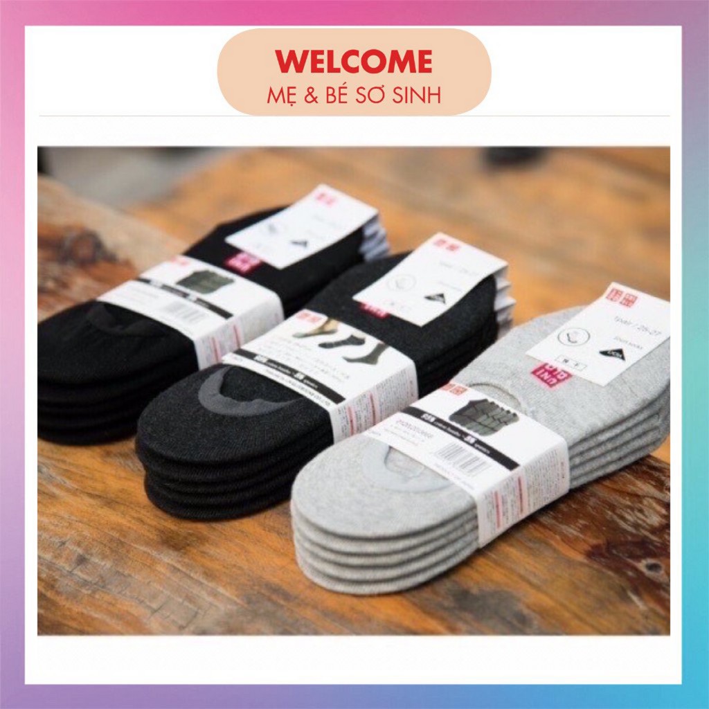 TẤT HÀI NAM ⚡️FREESHIP⚡️ Vỉ 5 Đôi Tất Hài UNI Thông Hơi Siêu Thoáng