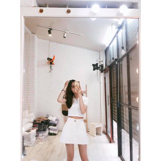 Áo Croptop Cổ Trụ PLO Unisex (4 Màu)