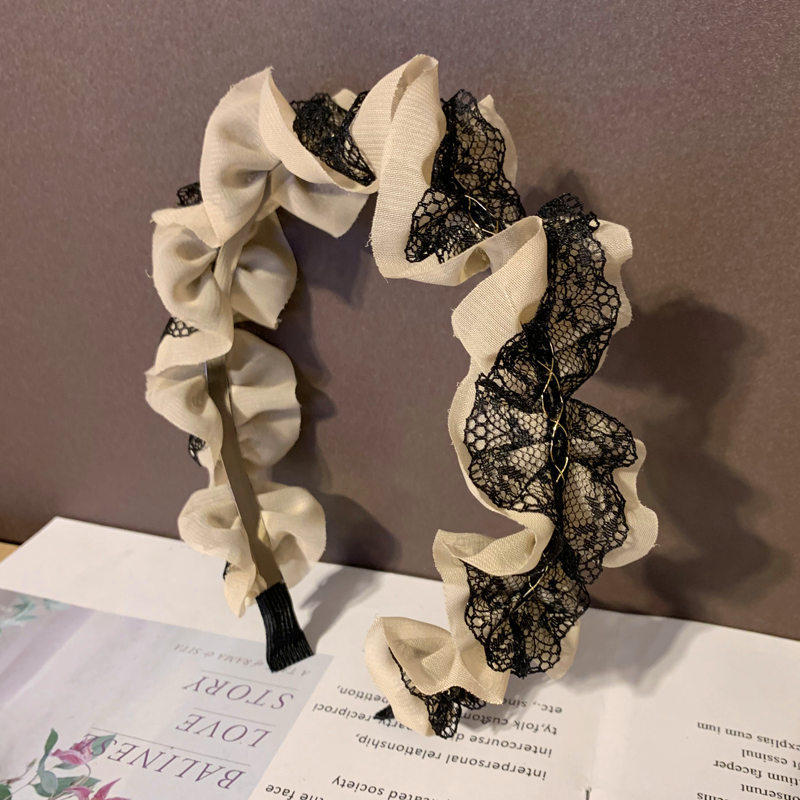 Băng đô cài tóc phối ren dễ thương xinh xắn