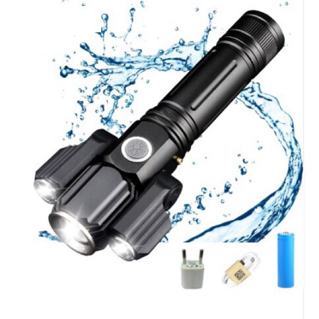 Sẵn hàng ĐÈN PIN CẦM TAY 3 BÓNG SIÊU SÁNG - XOAY 360 ĐỘ