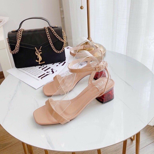 Sandal quai ngang gót mận 3p sang chảnh mã S75