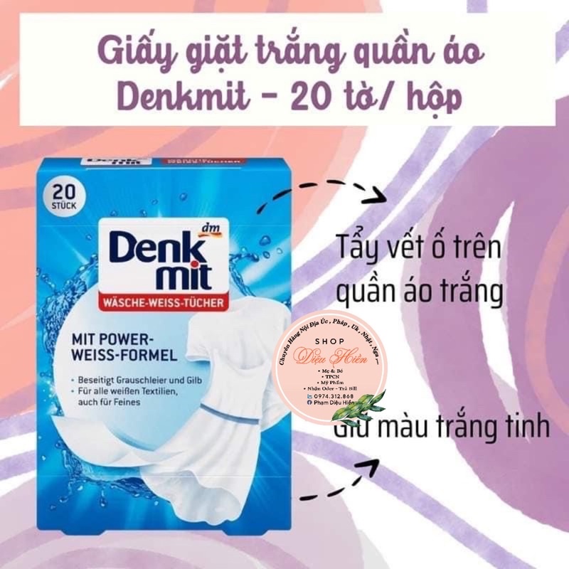 Miếng Tẩy Trắng Quần Áo Denkmit Của Đức