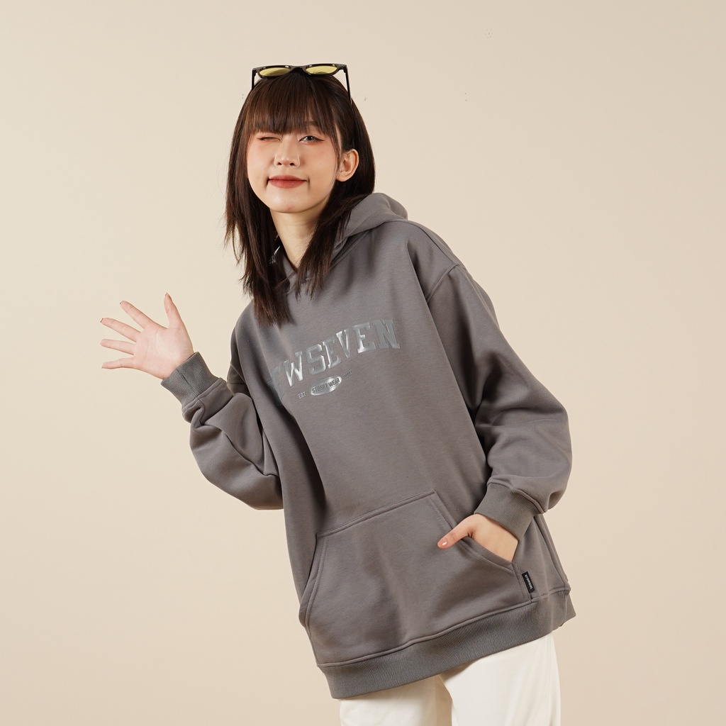 Áo hoodie nỉ bông N7 NEWSEVEN basic nam nữ form rộng thu đông Local Brand