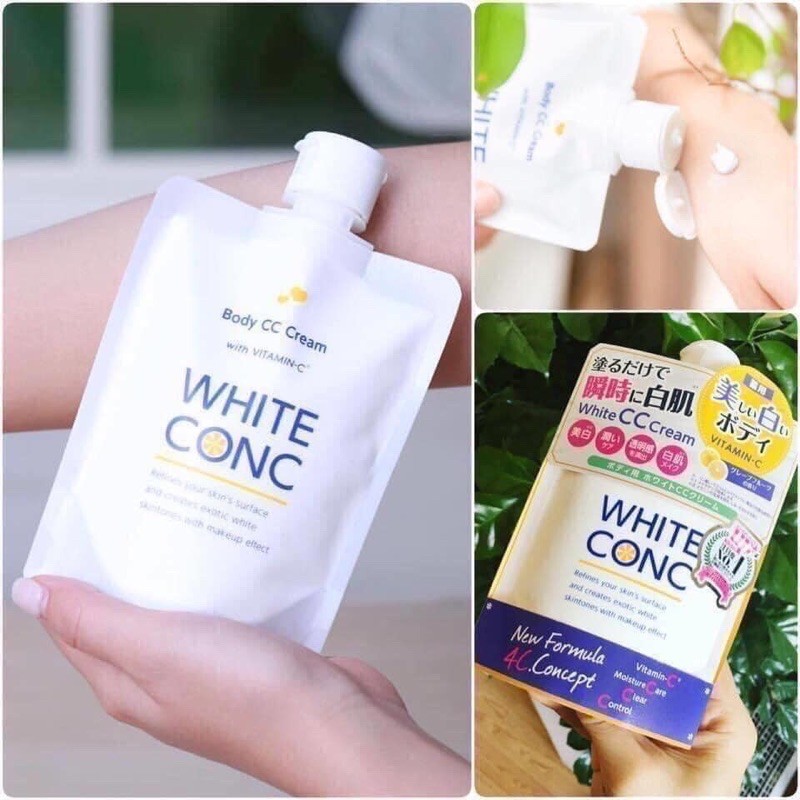 Sữa dưỡng trắng body nâng tông tức thì vitamin C White Conc Nhật, 200ml