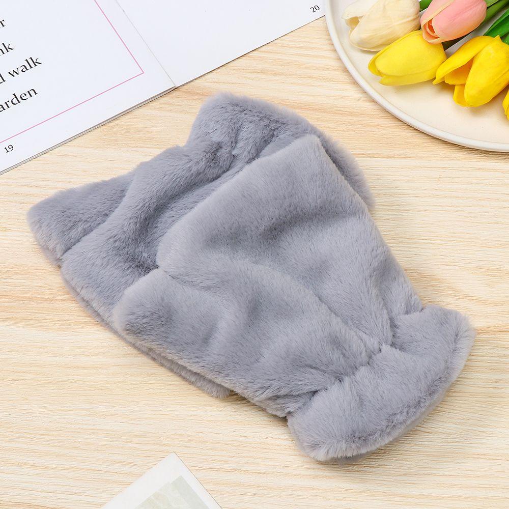 Găng Tay Giả Lông Thỏ Dày Mềm Mại Giữ Ấm